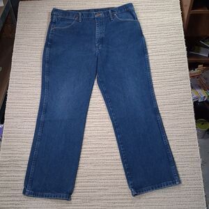 ​VINTAGE WRANGLER 13MWZ COWBOY CUT MEN BLUE WESTERN ORIGINAL FIT DENIM JEANS...
